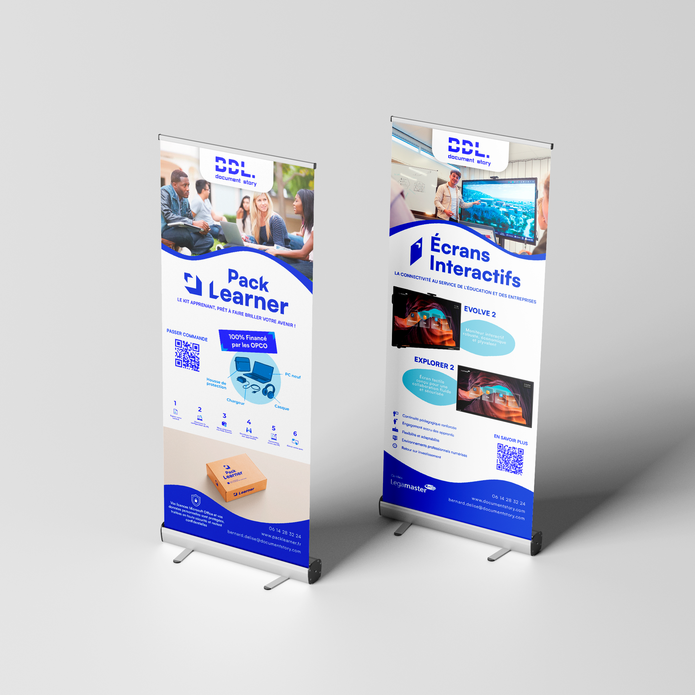 STAND, ENROLEUR, KAKÉMONO, ENSEIGNE, TOTEM, AFFICHAGE ABRIS-BUS OU 4X3