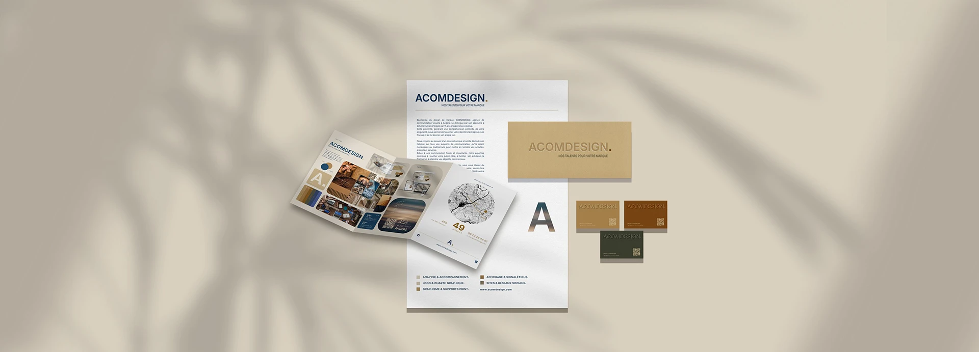 Graphismes, plaquette et docments imprimés impression par l'agence Acomdesign